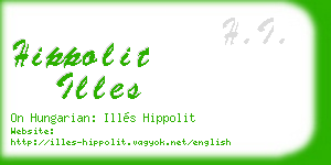 hippolit illes business card